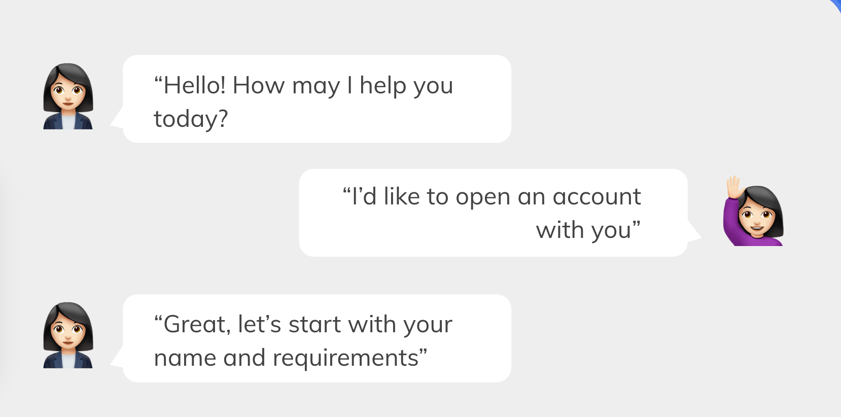 Bodystorming an assisted bank-account opening